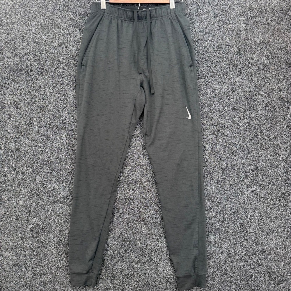 Nike Yoga Dri-FIT Joggers Mens Small Tall Gray Heathered Tapered Sweatpants